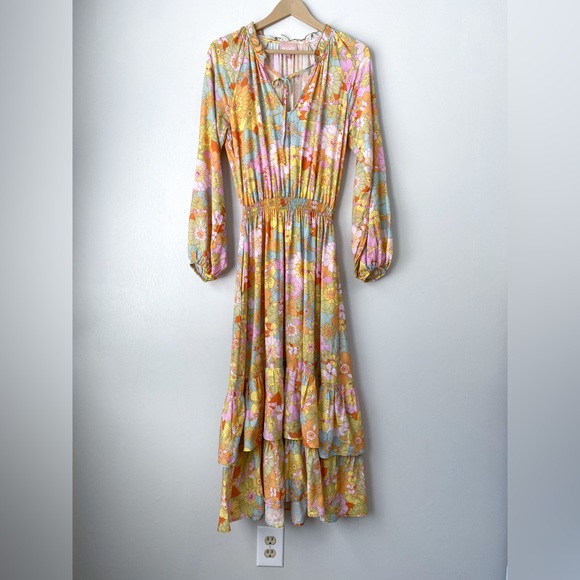 Show Me Your MuMu Cait Midi Dress Colorful Floral Print Small - Picture 5 of 13